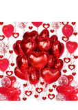 Red Heart Balloons Set 30 pieces